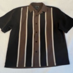 Nat Nast mens short sleeve button shirt, size Large